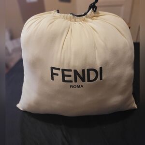 FENDI THROW PILLOW MADE FROM DUST BAGS
